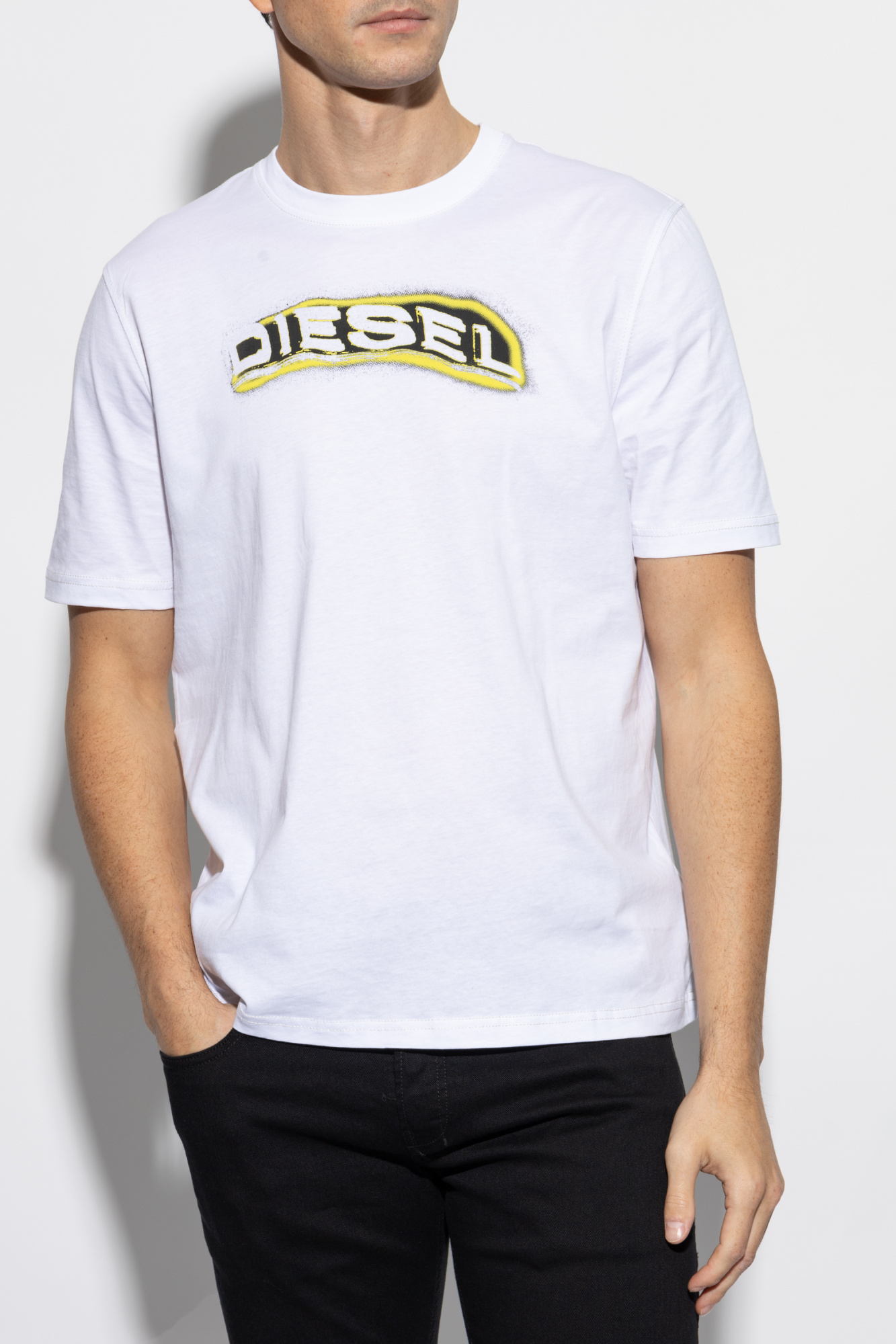 White T-shirt T-ADJUST-R4 Diesel - Vitkac France